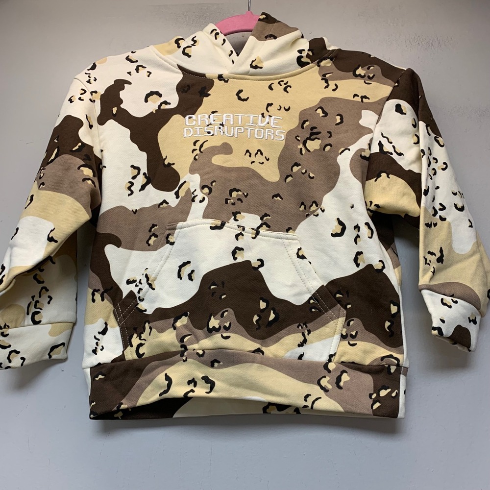 Little Giants Giant Shorties Camo Hoodie Toddler 3T Tan NEW Creative Disruptors